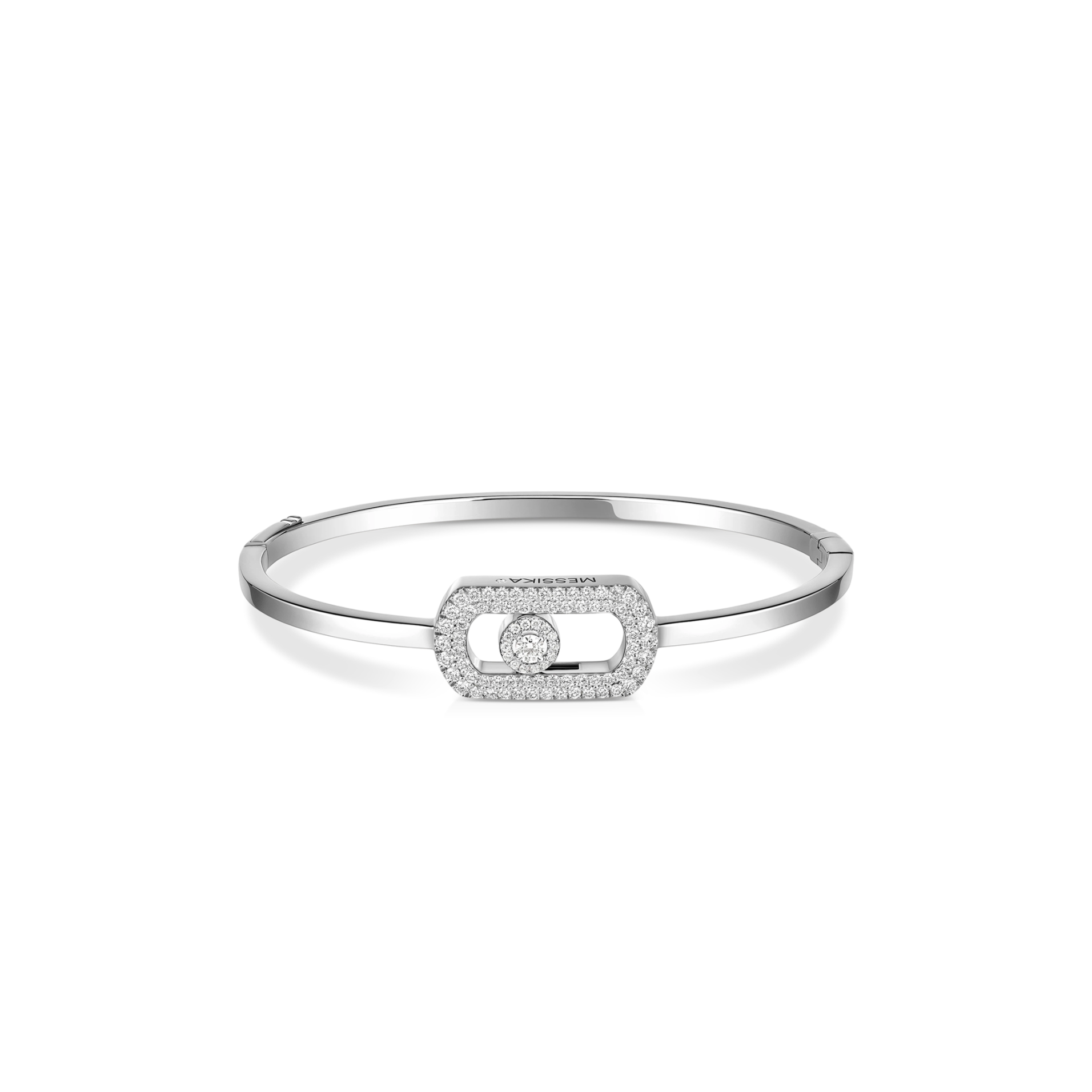 Mes1kaa so move pavÉ bangle white gold d1am0nd bracelet 13428-wg